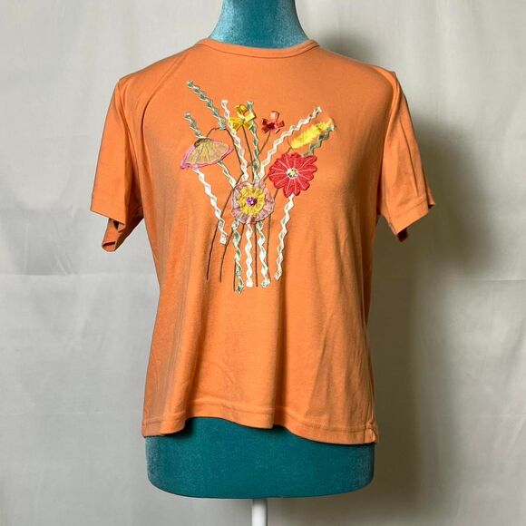 Vintage Indigo Moon Floral Art to Wear Set Size Medium floral sequins - Picture 2 of 8